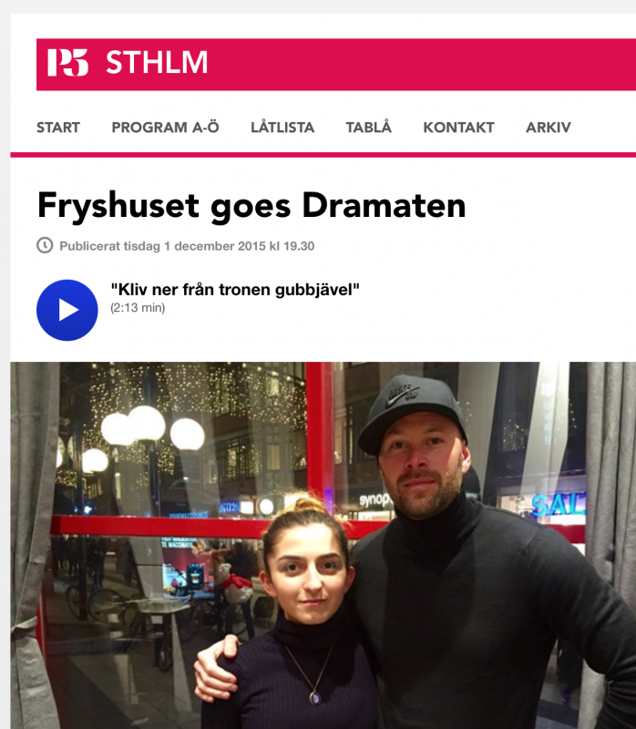 Radioreportage om Shada i Sveriges Radio P5.