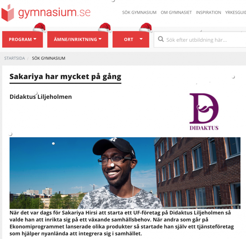 Artikel om Sakariya Hirsi på gymnasium.se Artikel om Sakariya Hirsi på gymnasium.se
